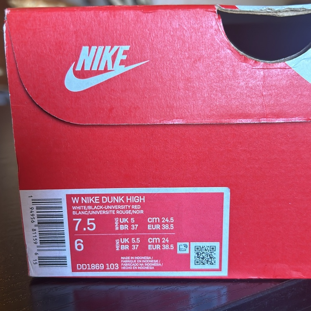 Women’s Nike Dunk High Retro Panda Black White Size 7.5 Basketball Shoe - Picture 14 of 14